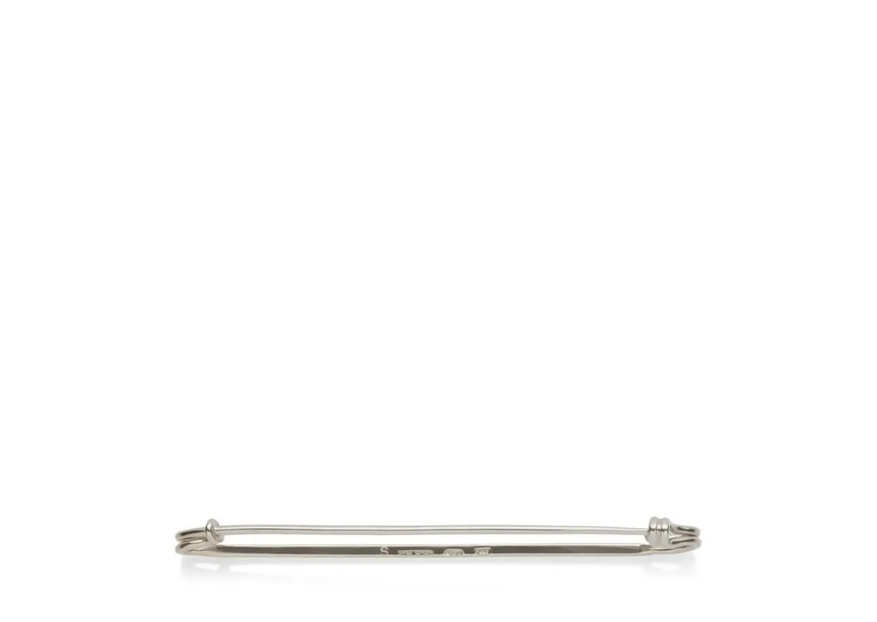WHITE GOLD COLLAR PIN
