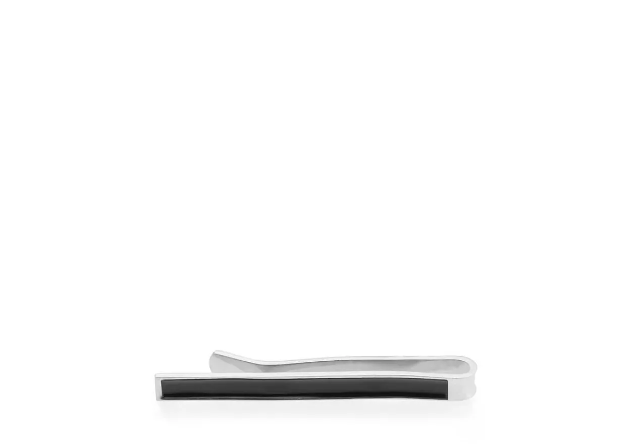 WHITE GOLD TIE BAR
