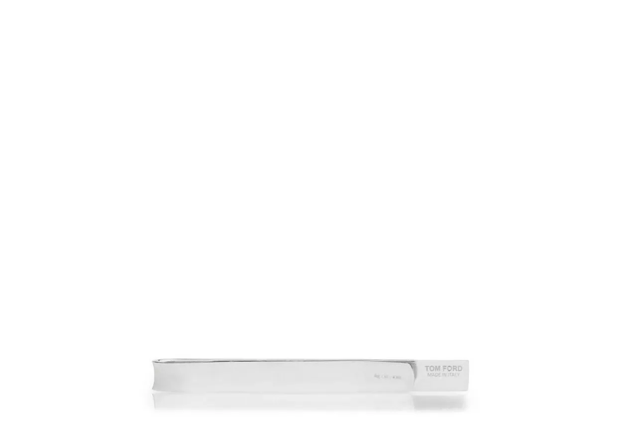 WHITE GOLD TIE BAR