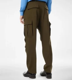 WOOL CASHMERE SILK REPS CARGO PANT