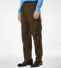 WOOL CASHMERE SILK REPS CARGO PANT