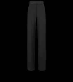 WOOL SILK BLEND HIGH-WAISTED TUXEDO PANTS
