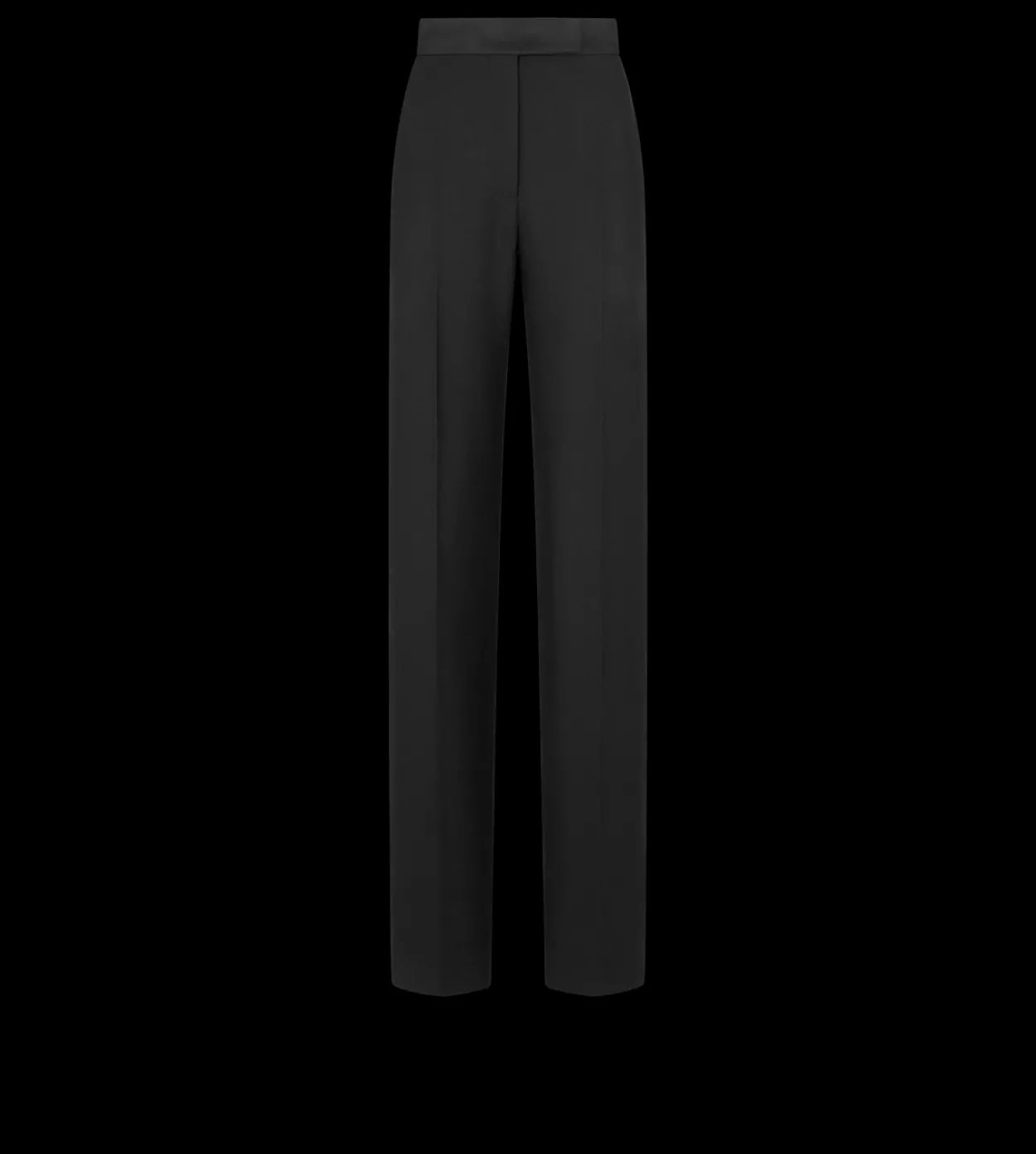 WOOL SILK BLEND HIGH-WAISTED TUXEDO PANTS