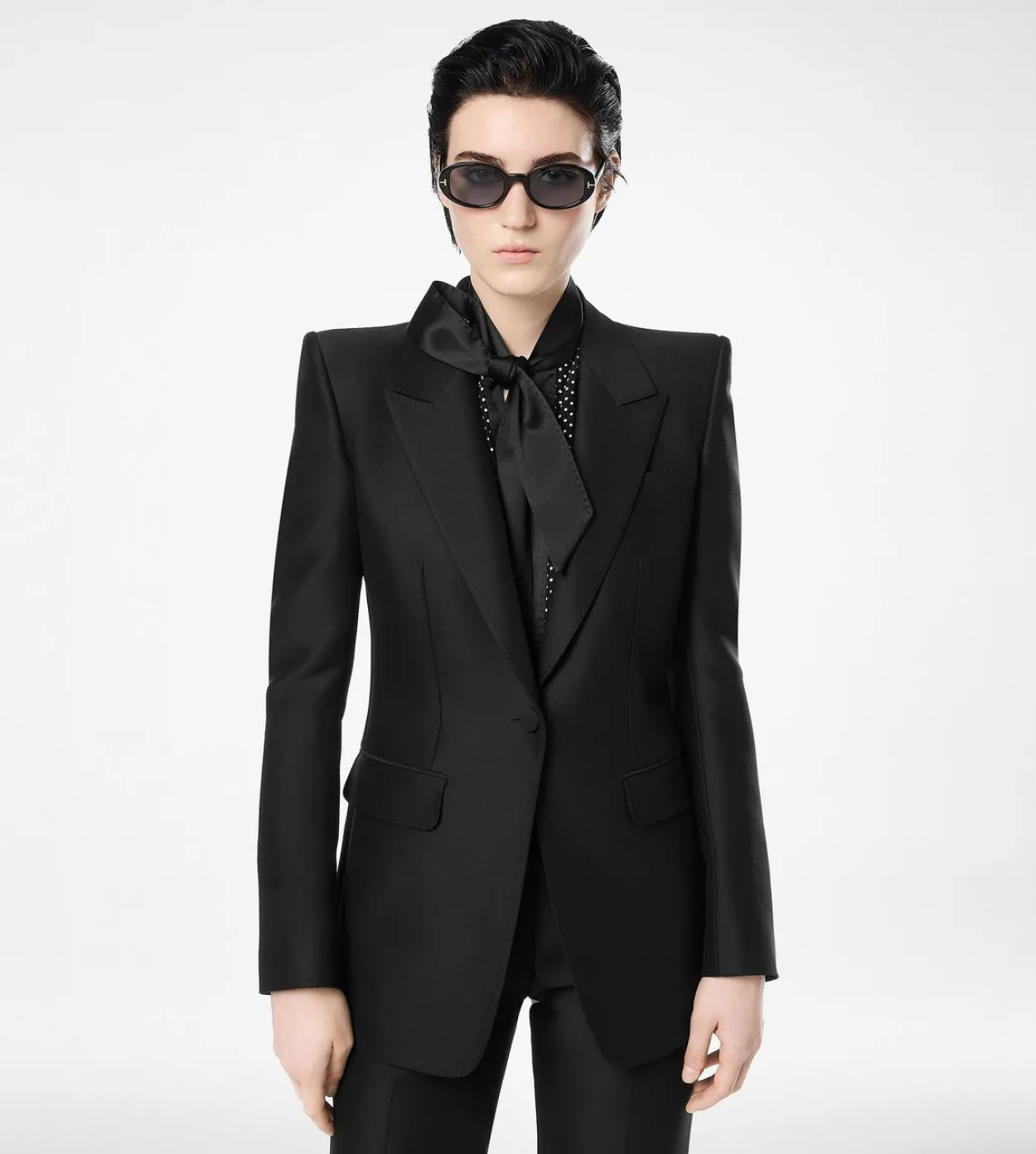 WOOL SILK RADZMIR SINGLE BREASTED PEAK LAPEL JACKET