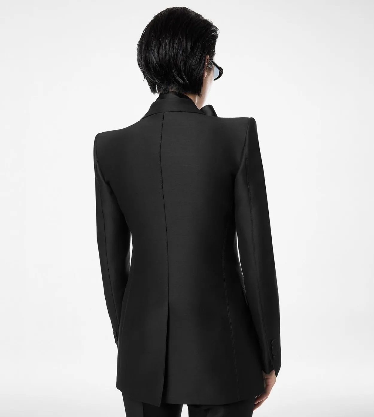 WOOL SILK RADZMIR SINGLE BREASTED PEAK LAPEL JACKET