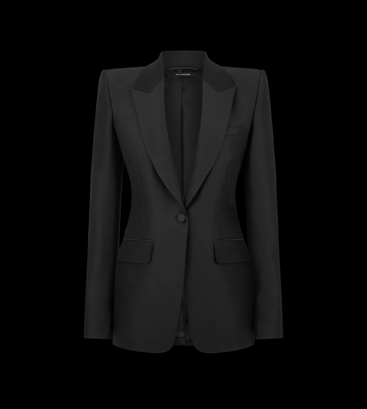 WOOL SILK RADZMIR SINGLE BREASTED PEAK LAPEL JACKET