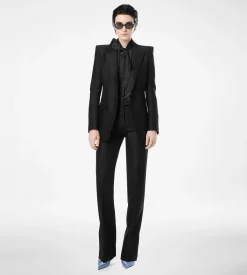 WOOL SILK RADZMIR SINGLE BREASTED PEAK LAPEL JACKET