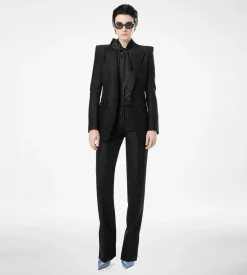 WOOL SILK RADZMIR TAILORED STRAIGHT PANTS
