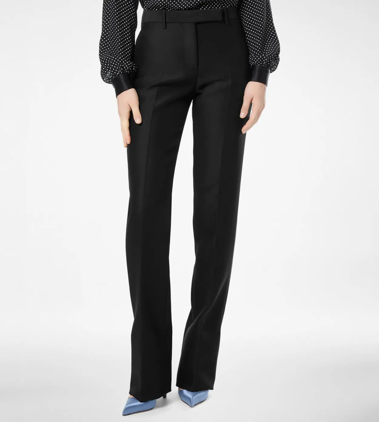 WOOL SILK RADZMIR TAILORED STRAIGHT PANTS