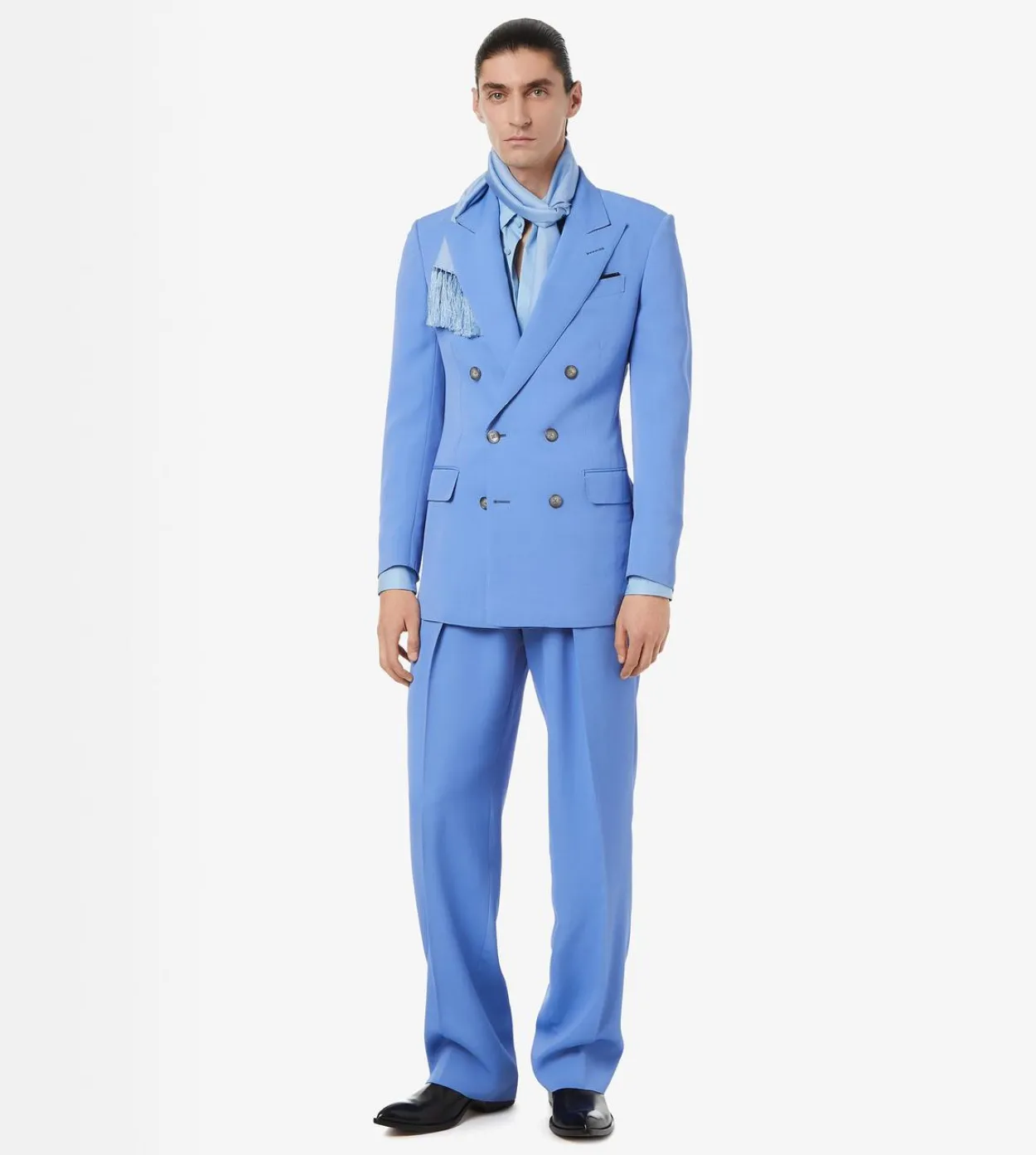 WOOL VISCOSE DOUBLE FAILLE JACKET