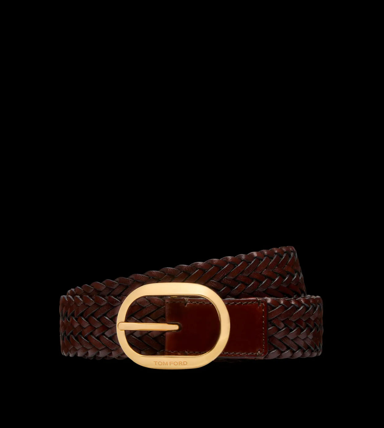 WOVEN LEATHER OVAL BELT