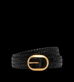 WOVEN LEATHER OVAL BELT