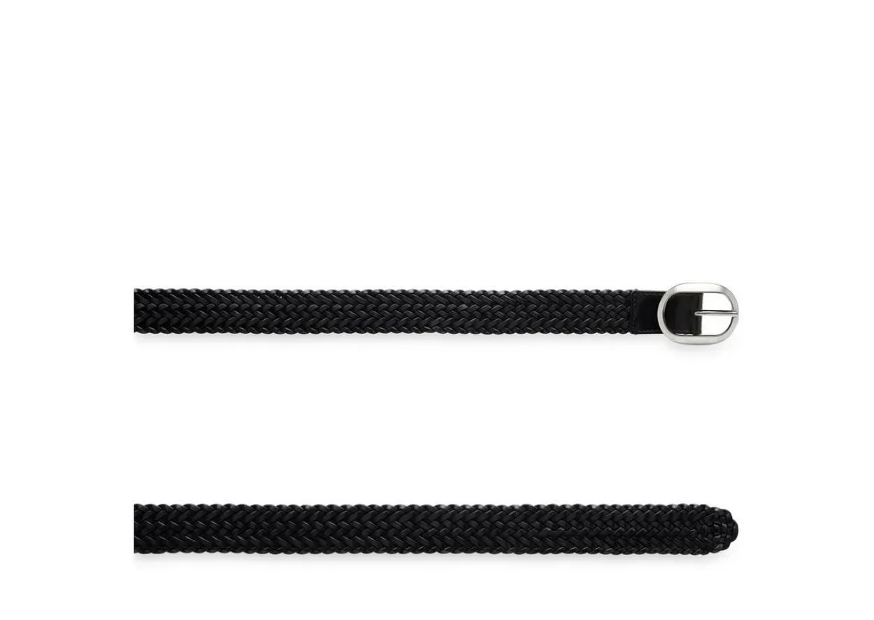 WOVEN LEATHER OVAL BELT